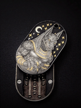 【Customization】24K Gold-Inlay Anubis and Pharaoh Metal Slider EDC Item