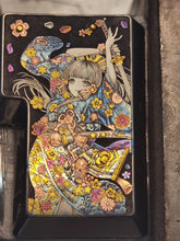 【Customization】Hand-Engraved  Iridescent Floral Kimono Keycap