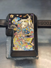 【Customization】Hand-Engraved  Iridescent Floral Kimono Keycap